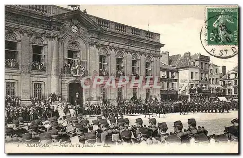 Cartes postales Beauvais Fetes Du 14 Juillet Militaria Musique musiciens