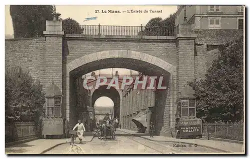 Cartes postales Le Mans L&#39Entree Du Tunnel Pharmacie Dallier