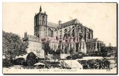 Cartes postales Le Mans Abside De La Cathedrale Marche