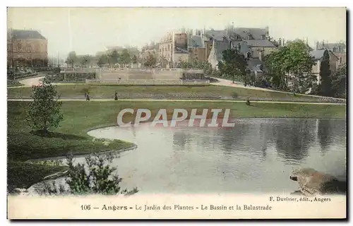 Ansichtskarte AK Angers Le Jardin Des Plantes Le Bassin Et La Balustrade