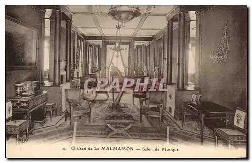 Ansichtskarte AK Chateau De La Malmaison Salon De Musique Harpe