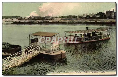 Ansichtskarte AK Asnieres Felicite Bateau Passeur