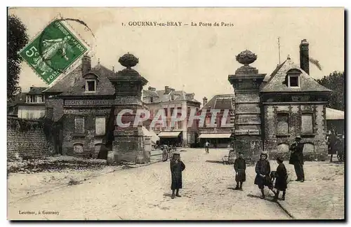 Cartes postales Gournay en Bray La Porte de Paris Enfants
