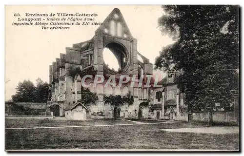 Ansichtskarte AK Environs de Villers Cotterets Longpont Ruines de I&#39Eglise d&#39une abbaye cistercienne