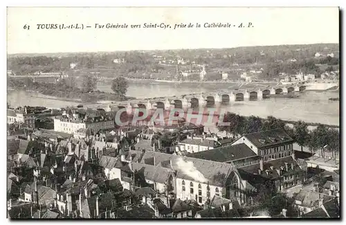 Ansichtskarte AK Tours Vue Generale vers Saint Cyr prise de la Cathedrale