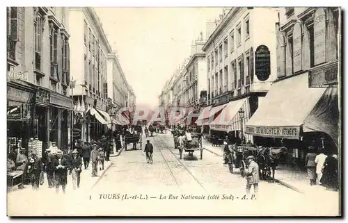 Cartes postales Tours La Rue Nationale De Wachter