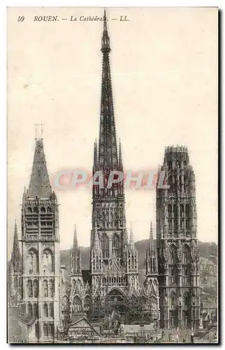 Cartes postales Rouen La Cathedrale