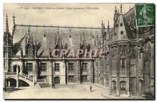 Cartes postales Rouen Palais De justice Cour Interieure