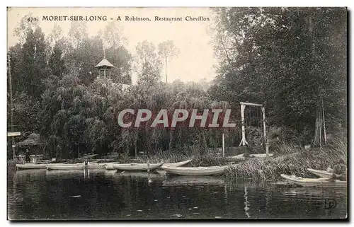 Cartes postales Moret Sur Loing A robinson Restaurant chevillon