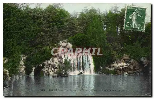 Cartes postales Paris Le Bois De Boulogne La Cascade