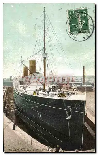 Cartes postales Le Havre La Provence En Cale Seche Bateau