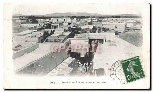 Ansichtskarte AK Oudja Maroc Les terrasses et une rue