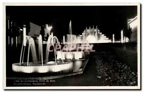 Ansichtskarte AK Allee du Centenaire Effet de Nuit Exposition de Bruxelles 1935