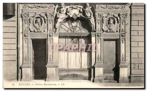 Cartes postales Rennes Maison Renaissance