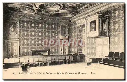 Cartes postales Rennes Palais de Justice Salle de l&#39Ancien Parlement de Bretagne