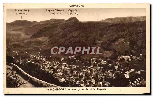 Cartes postales L&#39Auvergne Le Mont Dore Vue Generale Et Le Capucin