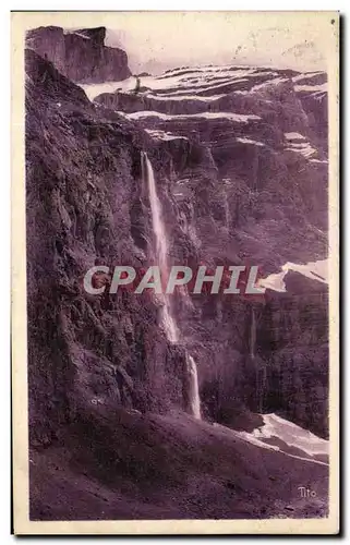 Ansichtskarte AK Gavarnie La Grande Cascade Les Beaux Paysages de Frances Les Pyrenees