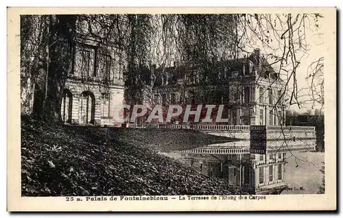 Cartes postales Palais de Fontainebleau La Terrasse de l&#39Etang des Carpes