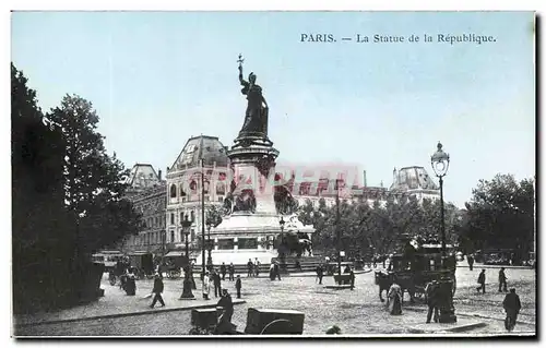 Cartes postales Paris La Statue De La Republique