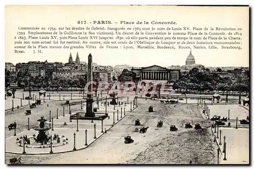 Cartes postales Paris Place De La Concorde