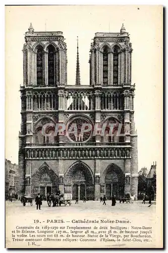 Cartes postales Paris Cathedrale Notre Dame