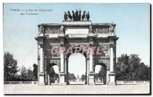 Cartes postales Paris L&#39Arc De Triomphe Des Tuileries