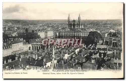 Cartes postales Nancy Vue Generale Prise Depuis Saint Epvre Generale View