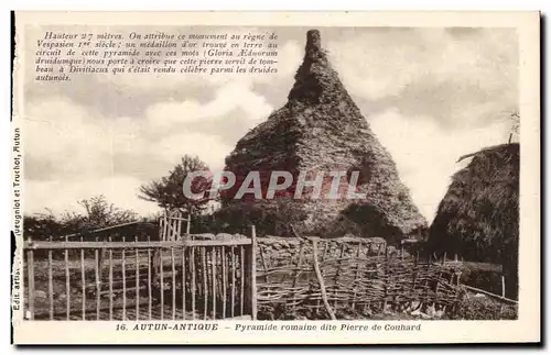 Cartes postales Autun Antique Pyramide romaine dite Pierre de Couhard