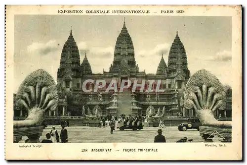 Ansichtskarte AK Expostion Coloniale Internationale Paris 1931 Angkor Vat Facade Prinicipale