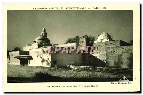 Cartes postales Expostion Coloniale Internationale Paris 1931 Algerie Pavillon Cote Sud Algerien