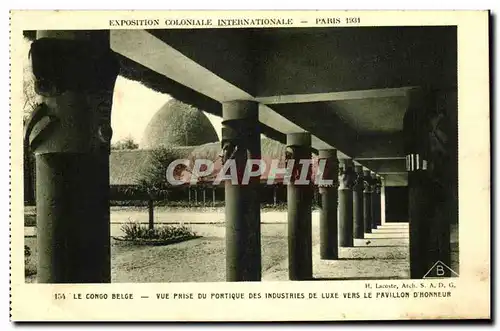 Ansichtskarte AK Expostion Coloniale Internationale Paris Le Congo Belge Vue Prise Du Portique Des Industries De