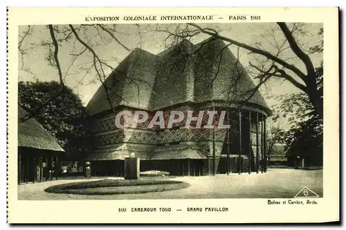 Cartes postales Expostion Coloniale Internationale Paris 1931 Cameroun Togo Grand Pavillon