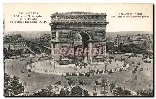 Cartes postales Paris L&#39Arc de Triomphe et la Tombe du Soldat Inconnu