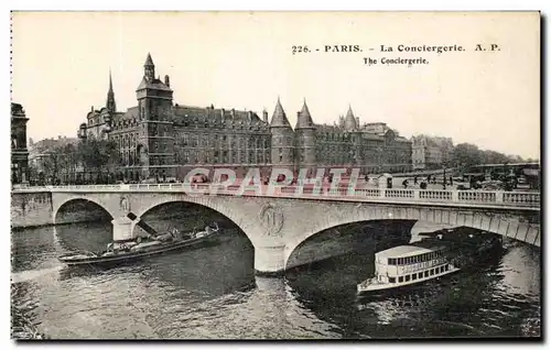 Ansichtskarte AK Paris La Conciergerie Peniche Bateau