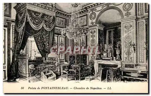 Ansichtskarte AK Palais de Fontainbleau Chambre de Napoleon 1er