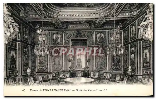 Ansichtskarte AK Palais de Fontainbleau Salle du Conseil