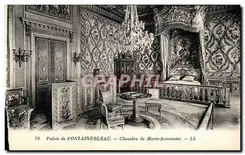 Ansichtskarte AK Palais de Fontainbleau Chambre de Marie Antoinette