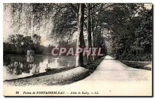 Ansichtskarte AK Palais de Fontainbleau Allee de Sully