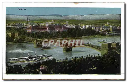 Cartes postales Koblenz Bateau