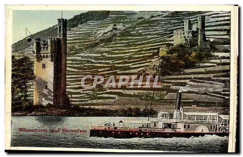 Cartes postales Mauseturm Und Ehrenfels Bateau