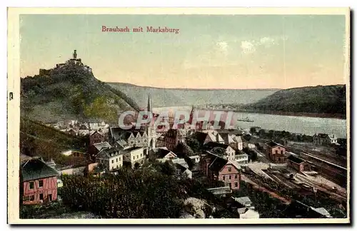 Cartes postales Braubach Mit Marksburg