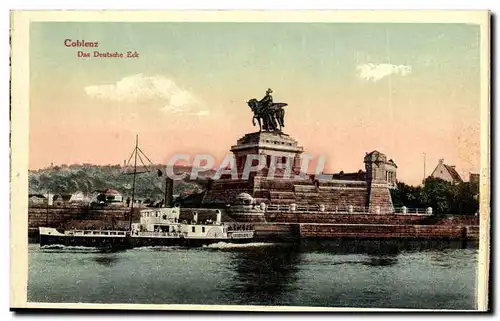 Cartes postales Coblenz Das Deutsche Eck Bateau