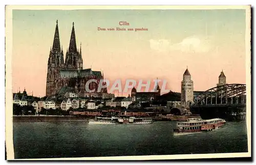 Cartes postales Coln Dom Vom Rheim aus Goeschem Bateau