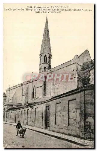 Ansichtskarte AK Charente Angouleme La Chapelle de l&#39hospice de Baulien Ancienne Eglise des Cordeliers