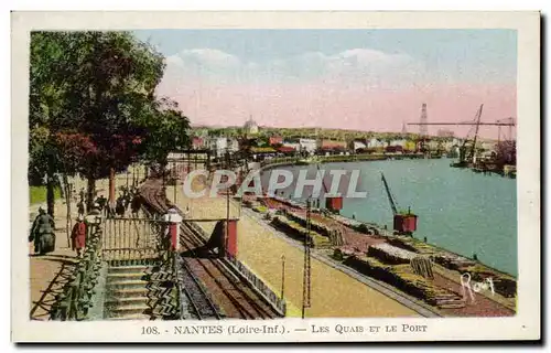 Ansichtskarte AK Nantes Les quais et le port Transbordeur