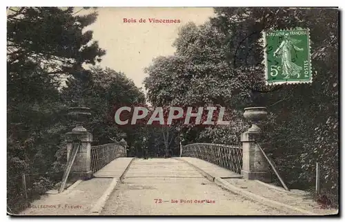 Cartes postales Bois de Vincennes Le Pont des Iles