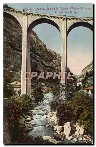 Cartes postales Ligne du Sud de la France Viaduc du Loup Entree des Gorges