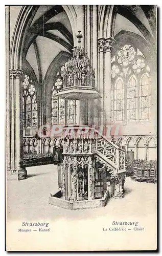 Cartes postales Strassburg Munster Kanzel La Cathedrale Chaire