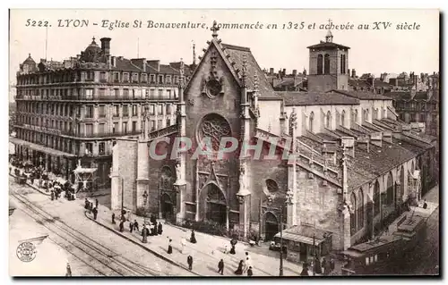 Ansichtskarte AK Lyon Eglise St Bonaventure Commencee en 1325 Tramway