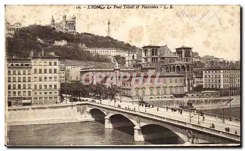 Cartes postales Lyon Le pont Tilsitt et Fourviere